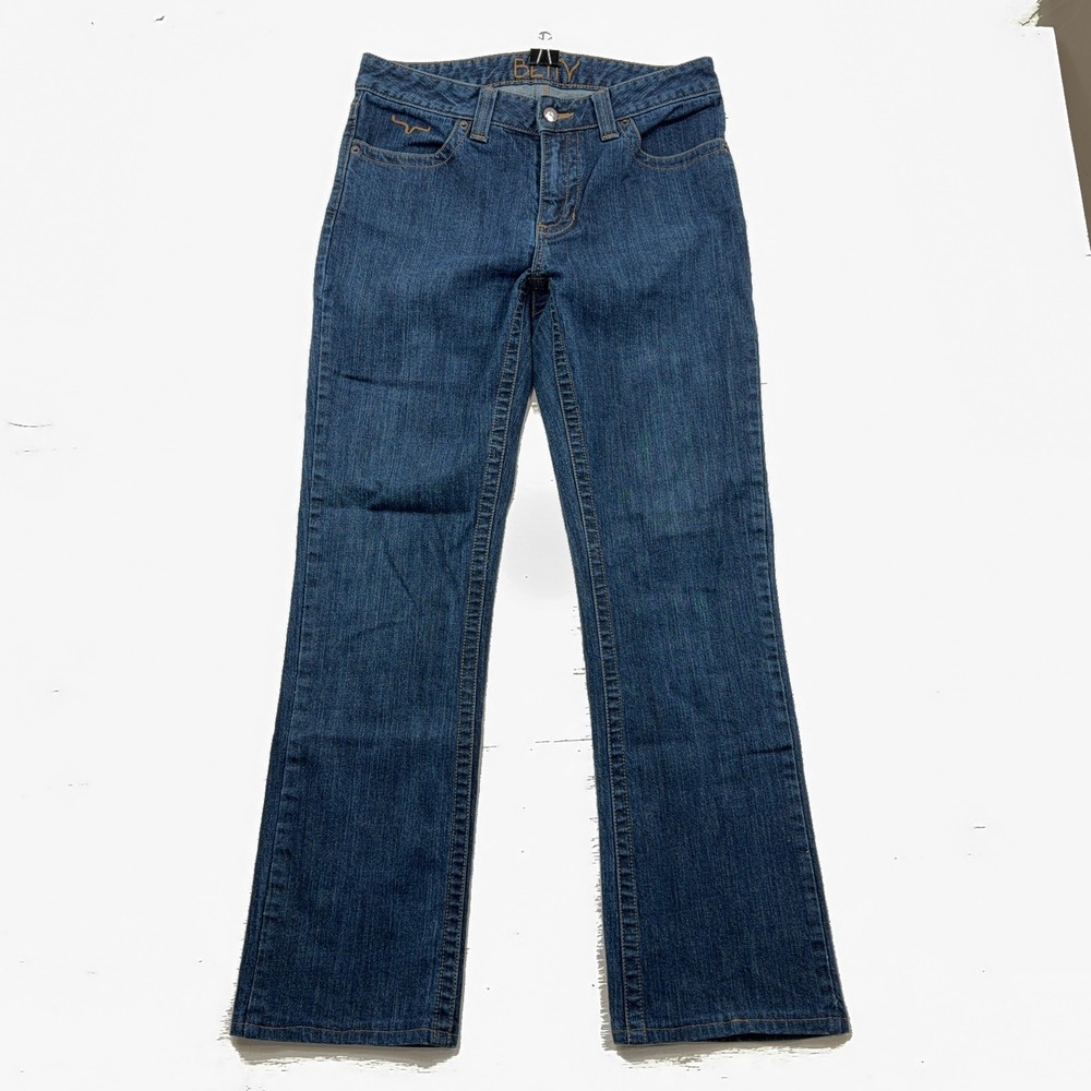 Kimes Ranch Jeans Betty 8/34 Mid Rise Bootcut Dark Wash Denim Blue Womens